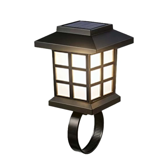 Solar Clamp Fence Lights Outdoor, Auto Dusk to Dawn Solar Powered Patio Deck Lights, Waterproof Portable Clip On Lights for Backyard Garden Railing