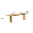 thumbnail image 5 of 86 Inch Dining Table, Brown Oak, Wood, Rectangular, Kitchen Cafe Bistro Hospitality Restaurant, Modern Contemporary HB35906, 5 of 6