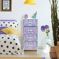 thumbnail image 2 of Sorbus Dresser Nightstand with 4 Drawers - Bedside Furniture & Accent End Table Chest for Home, Bedroom, Office, College Dorm, Steel Frame, Wood Top, Tie-dye Fabric Bins (4-Drawer, Blue/Pink/Purple), 2 of 3