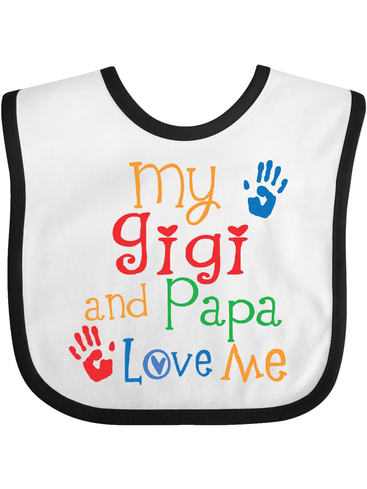 I love my Gigi /& Papa custom embroidered bib