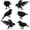 6 PC, variant on 6PCS Halloween Crow Decorations - Lifelike Black Crow Figurines with Real Feathers - 7 Inch Spooky Bird Ornaments for Haunted House, Garden & Party Decor - Plastic Crow Set for Halloween Decorating