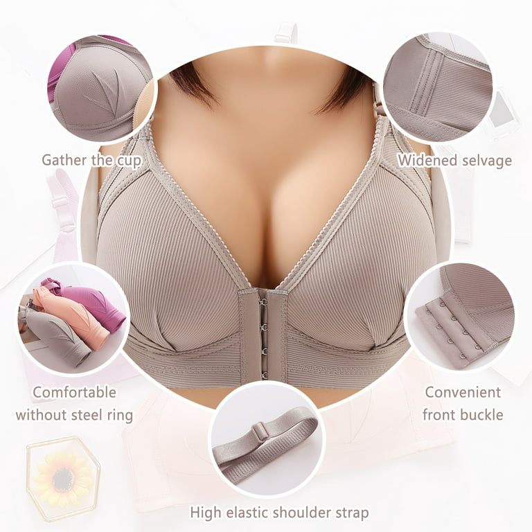 Eashery Plus Size Sports Bras for Women Women's Wireless Plus Size Bra  Cotton Support Comfort Unlined Sleep C 46 105
