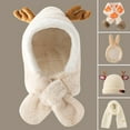 thumbnail image 4 of Toddler Winter Hat Pom Beanie Fleece Lined Knit Hats for Baby Kids Boys Girls 1-3 Years, 4 of 8