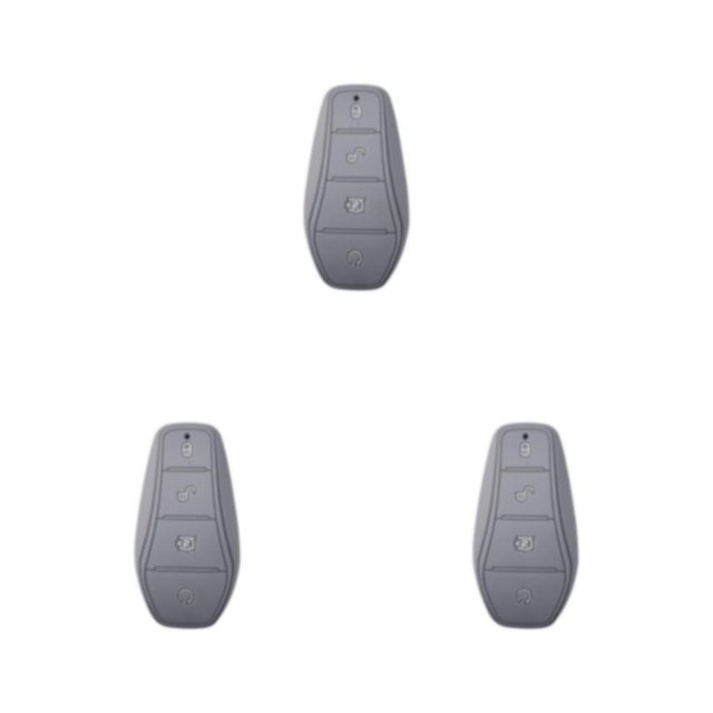 mmirethe Silicone Car Cover Glow In Dark For 360° Protection Dustproof Silica Gel Case Atto Key Byd Gray 9 x 5cm 3Set