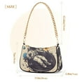 thumbnail image 3 of FORMRS Womens Shoulder Bag with Chain Strap Clutch Purse Cute Tote Handbag, Beige Record, 3 of 7