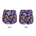 thumbnail image 3 of Yiaed Paint Butterflies Print Women's Running Shorts with Liner 3 Zipper Pockets Elastic Workout Athletic Gym Yoga Shorts-Small, 3 of 7