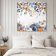 thumbnail image 5 of Wall Art Prints, Orange Blue Pumpkins Fall Framed Canvas Prints for Bedroom Living Room Bathroom Office, Thanksgiving Eucalyptus Leaf Autumn Gallery Wrap Wall Art Poster for Gifts Home Decor 28"x28", 5 of 9