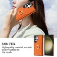 thumbnail image 4 of Allytech Wallet Case for Samsung Galaxy S23 Ultra, S23 Ultra Case Cover, PU Leather Slim Fit Cards Holder Shockproof Kickstand Ring Holder Anti-Scratch Case for Galaxy S23 Ultra - Orange, 4 of 8