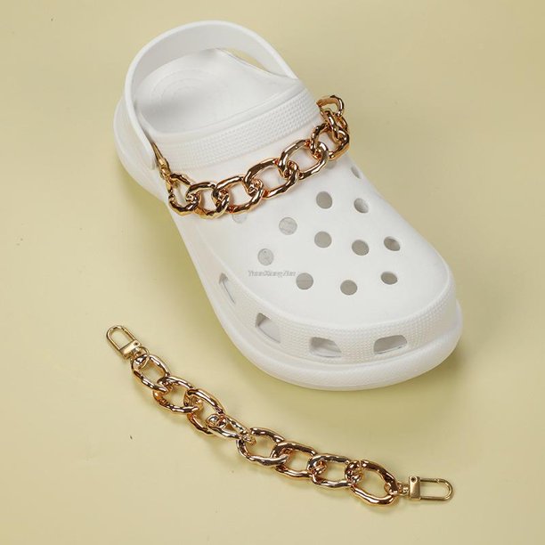 Gold Croc Charms Mujer Diseñador Zapatos Charms Thanos Zapatos Cadenas Decoración de zapatos DIY Desmontable para reutilizar Zapatillas Accesorios ESPAÑA Gao Jinjia LED
