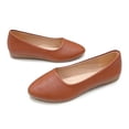 thumbnail image 2 of Meckior Women's Flats Shoes Comfortable PU Leather Slip On Round Toe Ballet Flats Casual Dress Flat Shoes for Walking, 2 of 8
