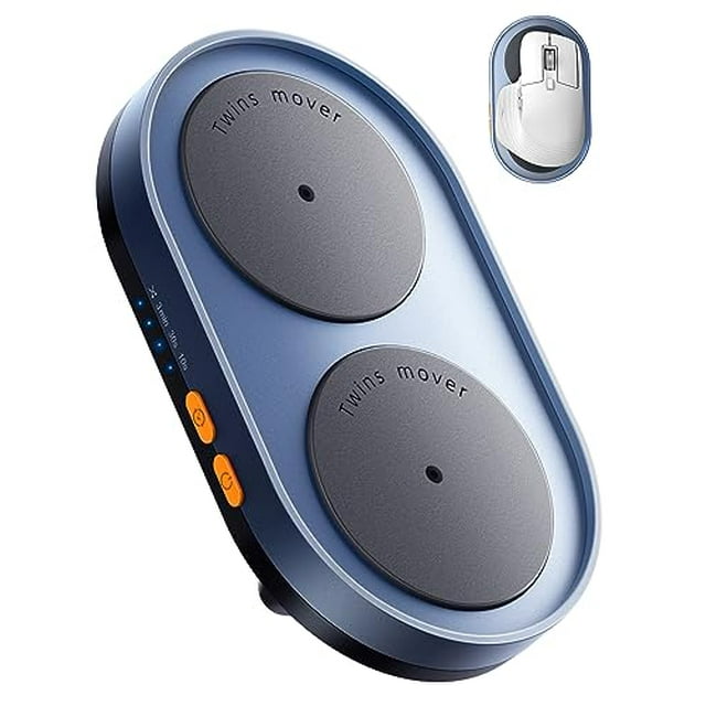 STARVIKY Dual Turntable Mouse Jiggler Silent Mechanical Movement with Random Function, Undetectable Mouse Mover, Timer, Keep Computer Awake