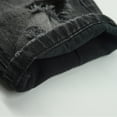 thumbnail image 6 of KIDSCOOL SPACE Boys Summer Denim Shorts, Ripped Holes Soft Elastic Band Inside Half Jean Pants,Black,3-4 Years, 6 of 6