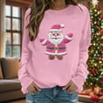 thumbnail image 4 of Christmas Sweaters for Women Oversized Sweatshirts Graphic Sweatshirt Crewneck Long Sleeve Dressy Casual, 4 of 5