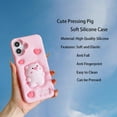 thumbnail image 2 of 3D Pig Case for iPhone 16 6.1",Cartoon Cute Kawaii Lovely Character Pressing Pig Shape Kids Teens Girls Women Soft Silicone Case for iPhone 16 6.1 inch 2024, 2 of 14