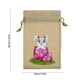 thumbnail image 2 of Bolsas de Pascua, bolsas de arpillera con cordón y diseño de conejito, bolsas de regalo, dulces marrones, recuerdos de fiesta, suministros para manualidades para cumpleaños, bodas y fiestas., 2 of 6
