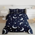 thumbnail image 2 of Feelyou Cartoon Astrology Twin Comforter Sets, Glitter Stars Moon Bedding Set, 2 Pieces, 2 of 8