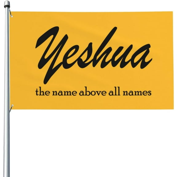 3x5 Ft Yeshua The Name Above All Names Jesus Christ Christian Flag Sign God Bless America Flag Banner Jesus Outdoor Flag With Metal Eyelets No Flag Pole
