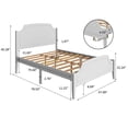thumbnail image 3 of CASEMIOL Full Size Bed Frame with Elegant Arch-edged Headboard Footboard, Modern Wood Platform Bed Bedroom Furniture, No Box Spring Needed, Easy Assembly, Minimalist Roman Style, White, 3 of 7