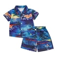 thumbnail image 3 of Hiijoy Toddler Boys Hawaii Beach Outfit Tropical Print Short Sleeve Shirt Shorts Set, Sizes 12M-5T, 3 of 3