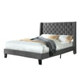 thumbnail image 6 of AC Pacific Modern Polyester Gray Cal King Platform Bed with Nailhead Trim, 6 of 6