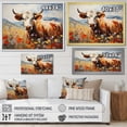 thumbnail image 4 of Designart "Cow Natures Euphony II" Animals Floater Framed Wall Art Living Room, 4 of 7