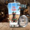 thumbnail image 3 of Merry Christmas Woofmas Xmas Noel French Bulldog Elf Candy Cane Snow 20oz Stainless Steel Tumbler Insulated Cup with Lid Dog Lover Gifts - 13017, 3 of 5