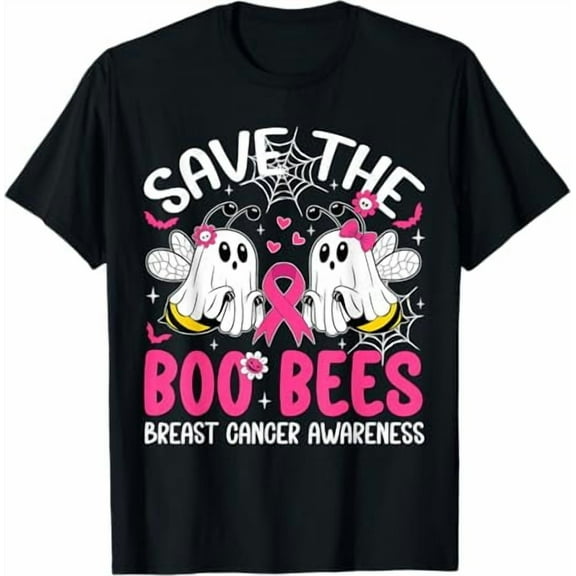 Save The Boobees Boo Bees Breast Cancer Halloween Women T-Shirt tee