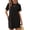Black, variant on Nightgowns for Women Cotton Sleep Shirts Tshirt Nightshirt Casual Sleepdress Sleepwear with Pockets