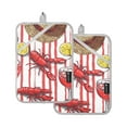 thumbnail image 7 of Yayeee Pot Holders Kitchen Heat Resistant with Pocket 7"x9.8" Cotton Oven Cooking Hot Pads, Red Lobster, 7 of 7