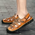 thumbnail image 5 of Mens Casual Sandals Outdoor Breathable Fisherman Closed Toe Anti Slip Beach Shoes Lightweight Comfortable Brown 7.5 US, 5 of 7