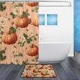 thumbnail image 2 of Bathroom Sets Curtain and Rug Sets 23.6x15.7 in Non-Slip Mat and 72x72 in Shower Curtain for Home Bath Dcor Halloween Pumpkins and Flowers, 2 of 7
