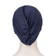 thumbnail image 4 of EnJoCho Headwear for Women Beanie Forehead Small Daisy Beaded Turban Hat Night Hat Chemotherapy Hat Baotou Hat, 4 of 4