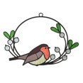 thumbnail image 2 of Garden Crafts Double Side Oil Dripping Alloy Bird Pendant Decoration, 2 of 8