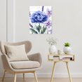 thumbnail image 4 of Flower Canvas Wall Art Blue Purple Watercolor Flower Green Plant White Wooden Board Painting Prints Posters Living Room Decor Romantic Modern Home Art Bedroom Bathroom Office Wall Decor,8x10 Inches, 4 of 5