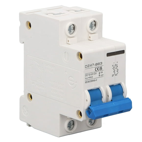 High-Performance 2P DC Circuit Breaker for Photovoltaic Systems - 32A, 4KA, DC12-240V, ABS Flame-Retardant Shell, Overload & Short Circuit Protection