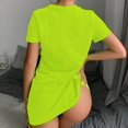 thumbnail image 5 of TKLPEHG Womens Tunic Tops Fashion Short Sleeve T Shirts Loose Casual Going Out Tops Round Neck Tshirts Summer Solid Color Lightweight Blouses(Green,XXL), 5 of 8