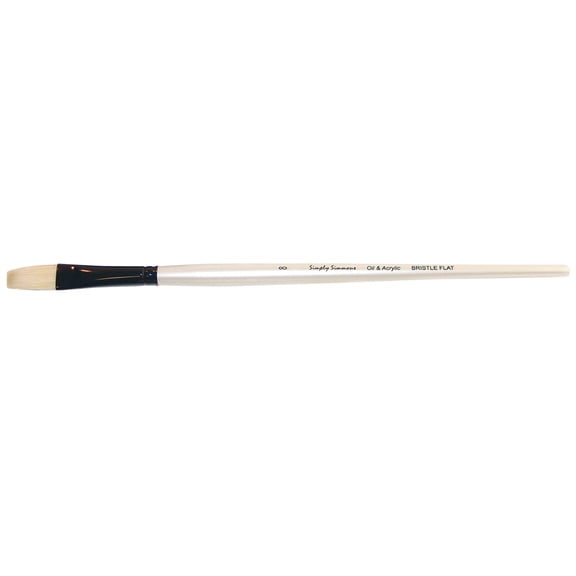 Robert Simmons Simply Simmons Long Handle Brush, Bristle Flat, 8
