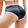 thumbnail image 4 of USSUMA High Waisted Shorts Women Solid Color Dolphin Pull-on Sexy Elastic Waist Compression Hip Lifting Gym Shorts High Waist Sports Trendy Shorts Regular Fit Womens Shorts for Work Black S, 4 of 5