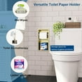 thumbnail image 2 of Recessed Toilet Paper Holder, 304 Stainless Steel Bathroom Toilet Paper Holder with Storage, in Wall Tissue Toilet Roll Holder, Brushed Golden, 2 of 15