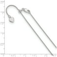 thumbnail image 2 of Sterling Silver Jbsp's Adjustable 1mm Spiga Chain (22 X 1) Made In Italy fc32-22, 2 of 5