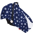 thumbnail image 2 of Moonsea Car Seat Covers Canopy with Navy Star Print, with Soft Warm Minky Fabric Back, 2 of 7
