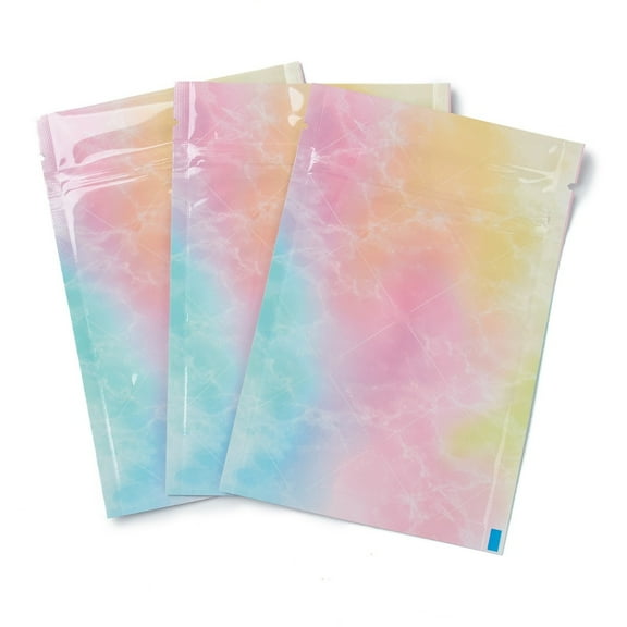 1bag Plastic Zip Lock bag Storage Bags Self Seal bag with Top Seal Colorful 12x8x0.15cm Unilateral Thickness: 3.1 Mil(0.08mm) 100pcs/bag