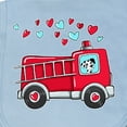 thumbnail image 3 of Inktastic Valentine Fire Truck with Cute Dalmatian and Hearts Baby Burp Cloth, 3 of 3