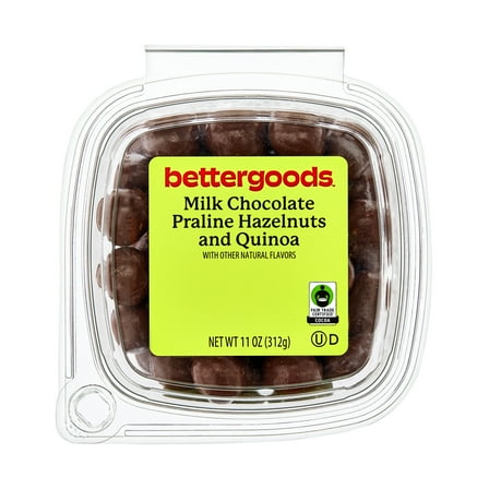 bettergoods Milk Chocolate Praline Hazelnuts and Quinoa, 11 oz
