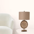 thumbnail image 2 of HomeRoots 488383 31 x 8 x 4.5 in. Brown Sand Dollar Table Lamp with Tan Drum Shade - Set of 2, 2 of 3