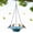 Blue, variant on Blue Solar Powered Hanging Bird Bath Fountain Outdoor Garden Patio Decor 12.6 Inch Height