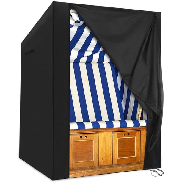 Funda para columpio de exterior de tres plazas, impermeable, para muebles de patio, resistente a la intemperie, material duradero con revestimiento resistente a los rayos UV, resistente al viento,