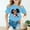Blue, variant on Girls Cute Girl Character Tee Crewneck Short Sleeve Cartoon Graphic Shirt Summer Relaxed Fit T-Shirt Playwear Fashion Style Tops
