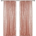 thumbnail image 1 of XmhyTop-A Cortinas con purpurina (2 unidades, 60 x 240 cm), Telón de fondo brillante para fiestas, decoración de fiestas, Oro rosa, 1 of 5