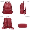 thumbnail image 5 of ALTOSY Women Real Leather Backpack Purse Elegant Ladies Shoulder Bag S80 Wine Red, 5 of 8